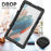 Kickstand Cover for Samsung Galaxy Tab A8 10.5 (2021) / (2022) , PC + Silicone Tablet Case with PET Screen Protector - Black - 4