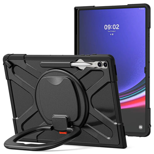 For Samsung Galaxy Tab S10 Ultra X920 / S8 Ultra X900 / X906 / S9 Ultra X910 Style-B Tablet Case Hand Grip Kickstand PC + TPU Tablet Cover - 1