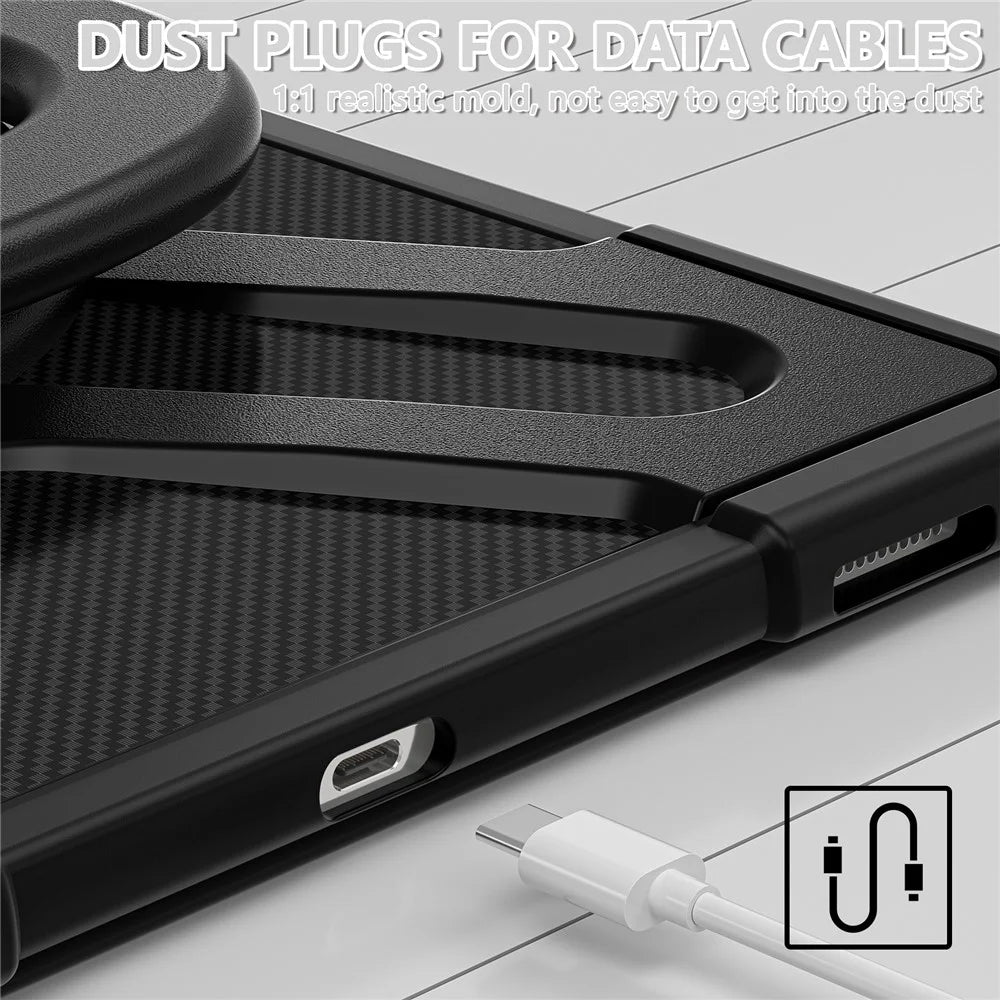 For Samsung Galaxy Tab S10 Ultra X920 / S8 Ultra X900 / X906 / S9 Ultra X910 Style-B Tablet Case Hand Grip Kickstand PC + TPU Tablet Cover - 5