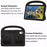 For Lenovo Tab M9 TB-310FU Sparrow Style EVA Case Foldable Kickstand Tablet Protective Cover with Portable Handle - Black - 2