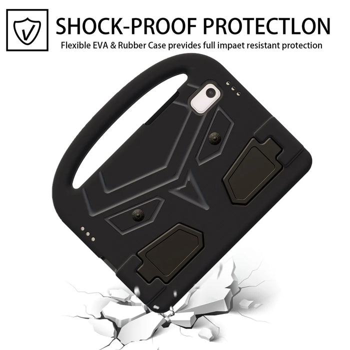 For Lenovo Tab M9 TB-310FU Sparrow Style EVA Case Foldable Kickstand Tablet Protective Cover with Portable Handle - Black - 3
