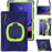 For Samsung Galaxy Tab S10 Ultra X920 / S9 Ultra X910 / S8 Ultra X900 / X906 PC+Silicone Tablet Case Rotating Kickstand Cover with Shoulder Strap - Blue  /  Yellowgreen - 5