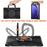 For Samsung Galaxy Tab S10 Ultra X920 / S9 Ultra X910 / S8 Ultra X900 / X906 PC+ Silicone Tablet Case Drop-Proof Rotating Kickstand Cover - Black - 2