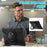 For Samsung Galaxy Tab S10 Ultra X920 / S9 Ultra X910 / S8 Ultra X900 / X906 PC+ Silicone Tablet Case Drop-Proof Rotating Kickstand Cover - Black - 5