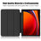 For Samsung Galaxy Tab S10+ Wi-Fi SM-X820 SM-X826B / Tab S9+ (SM-X810 / SM-X816B / SM-X818U) Pen Slot Tablet Case Tri-Fold Stand TPU+Acrylic+PU Leather Cover - Black - 2