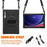 For Samsung Galaxy Tab S10 Ultra X920 / S9 Ultra X910 / S8 Ultra X900 / X906 PC+Silicone Tablet Case Hand Band Kickstand with Shoulder Strap - Black - 4