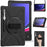 For Samsung Galaxy Tab S10 Ultra X920 / S9 Ultra X910 / S8 Ultra X900 / X906 PC+Silicone Tablet Case Hand Band Kickstand with Shoulder Strap - Black - 7