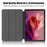 For Lenovo Tab P12 / P12 Pro Gen 2 TB371FC Trifold Stand Solid Color Smart Case PU Leather+TPU Tablet Cover - Black - 2