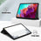 For Lenovo Tab P12 / P12 Pro Gen 2 TB371FC Trifold Stand Solid Color Smart Case PU Leather+TPU Tablet Cover - Black - 3