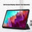 For Lenovo Tab P12 / P12 Pro Gen 2 TB371FC Trifold Stand Solid Color Smart Case PU Leather+TPU Tablet Cover - Black - 5