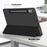 For Lenovo Tab P12 / P12 Pro Gen 2 TB371FC Trifold Stand Solid Color Smart Case PU Leather+TPU Tablet Cover - Black - 6