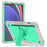 Kickstand Case for Samsung Galaxy Tab S10 FE / S9 FE / S9 Fall Protection Silicone + PC Tablet Cover - Grey+Mint Green - 1