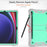 Kickstand Case for Samsung Galaxy Tab S10 FE / S9 FE / S9 Fall Protection Silicone + PC Tablet Cover - Grey+Mint Green - 2