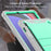 Kickstand Case for Samsung Galaxy Tab S10 FE / S9 FE / S9 Fall Protection Silicone + PC Tablet Cover - Grey+Mint Green - 3