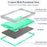 Kickstand Case for Samsung Galaxy Tab S10 FE / S9 FE / S9 Fall Protection Silicone + PC Tablet Cover - Grey+Mint Green - 5