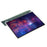 For Samsung Galaxy Tab S9+ Tri-fold Stand Smart Cover PU Leather+Acrylic+TPU Transparent Tablet Case - Midnight Green - 5