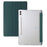 For Samsung Galaxy Tab S9+ Tri-fold Stand Smart Cover PU Leather+Acrylic+TPU Transparent Tablet Case - Midnight Green - 7