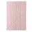 For Samsung Galaxy Tab S9+ Origami Tri-fold Stand Cover PU Leather+Acrylic+TPU Auto Wake / Sleep Tablet Case - Pink - 7