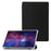 For Samsung Galaxy Tab S9 Ultra Tri-fold Stand Folio Smart Case PU Leather+Acrylic+TPU Clear Tablet Cover - Black - 1