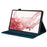For Samsung Galaxy Tab S9 Ultra PU Leather Tablet Wallet Cover Pencil Holder Loop Tablet Case with Stand - Blue - 3