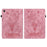 For Samsung Galaxy Tab A9+ PU Leather Card Holder Tablet Cover Butterfly Rose Imprinted Stand Case - Pink - 2