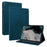 Anti-drop Tablet Case for Nokia T20 PU Leather Butterfly Flower Imprinted Card Holder Stand Cover - Dark Blue - 1