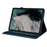 Anti-drop Tablet Case for Nokia T20 PU Leather Butterfly Flower Imprinted Card Holder Stand Cover - Dark Blue - 2