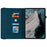 Anti-drop Tablet Case for Nokia T20 PU Leather Butterfly Flower Imprinted Card Holder Stand Cover - Dark Blue - 4