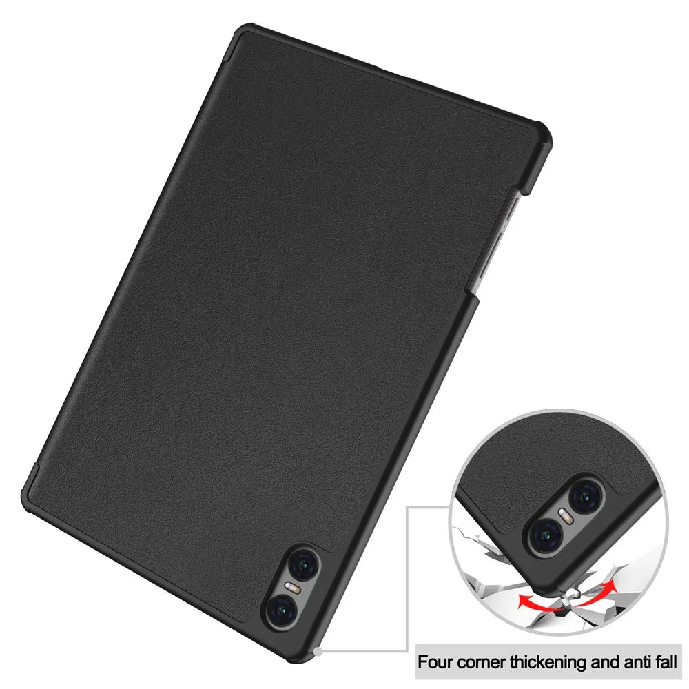 Smart Case for Teclast T50 Pro , PU Leather Shockproof Tri-fold Stand Tablet Cover - Black - 7