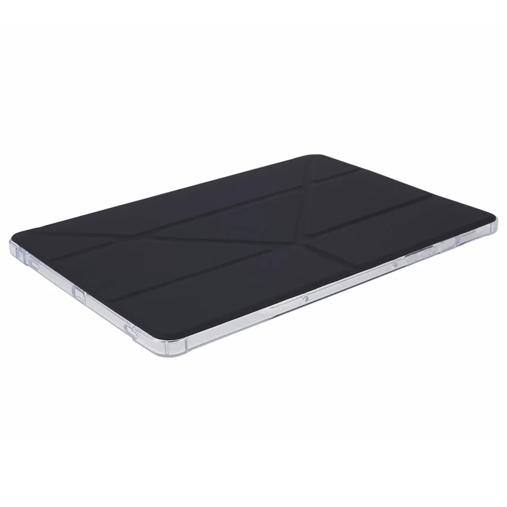 For Samsung Galaxy Tab S9 PU+Acrylic+TPU Case Origami Tri-fold Stand Tablet Cover Auto Wake  /  Sleep Shockproof Case - Black - 4