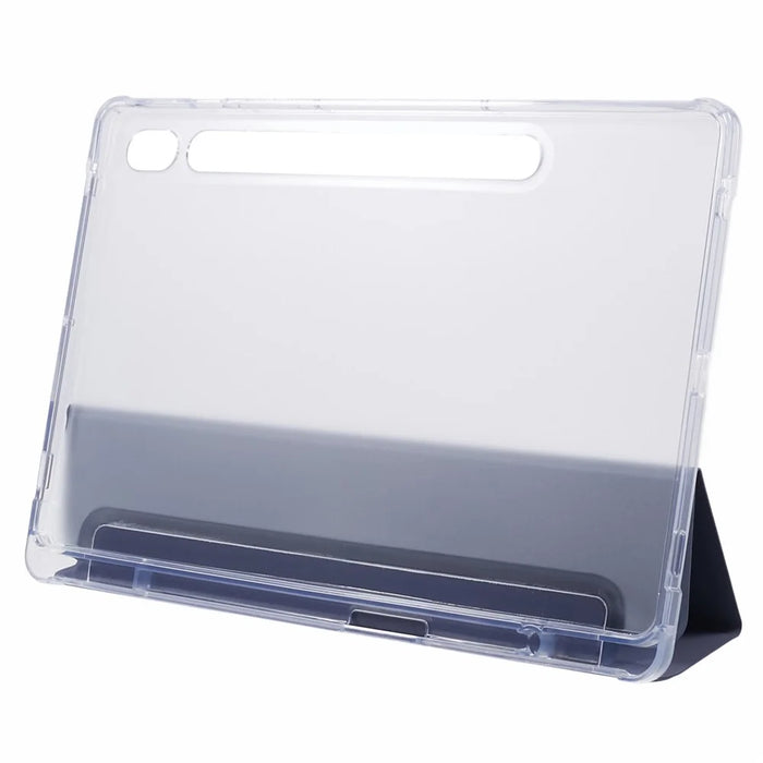 For Samsung Galaxy Tab S9 Shockproof Case Tri-fold PU+Acrylic+TPU Tablet Cover Support Auto Wake / Sleep - Purple - 7