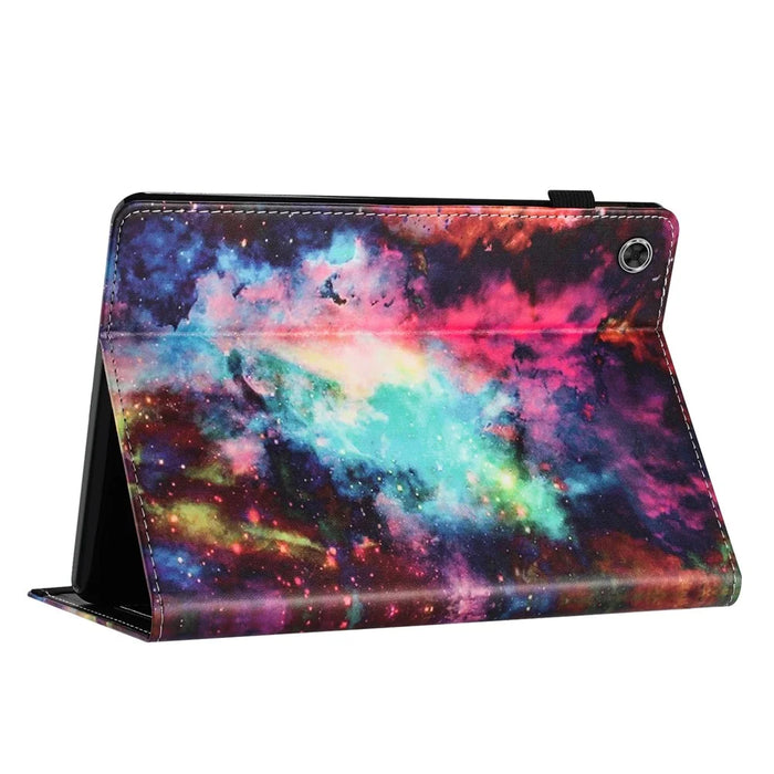 For Samsung Galaxy Tab A8 10.5 (2022)  /  (2021) Pattern Printing PU Leather Tablet Case Stand Cover Card Slot - Starry Sky - 4