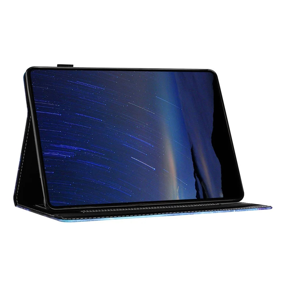 For Amazon Kindle Paperwhite 5 (2021) PU Leather Tablet Protective Case Pattern Printing Anti-drop Tablet Stand Shell - Wave Butterfly - 3