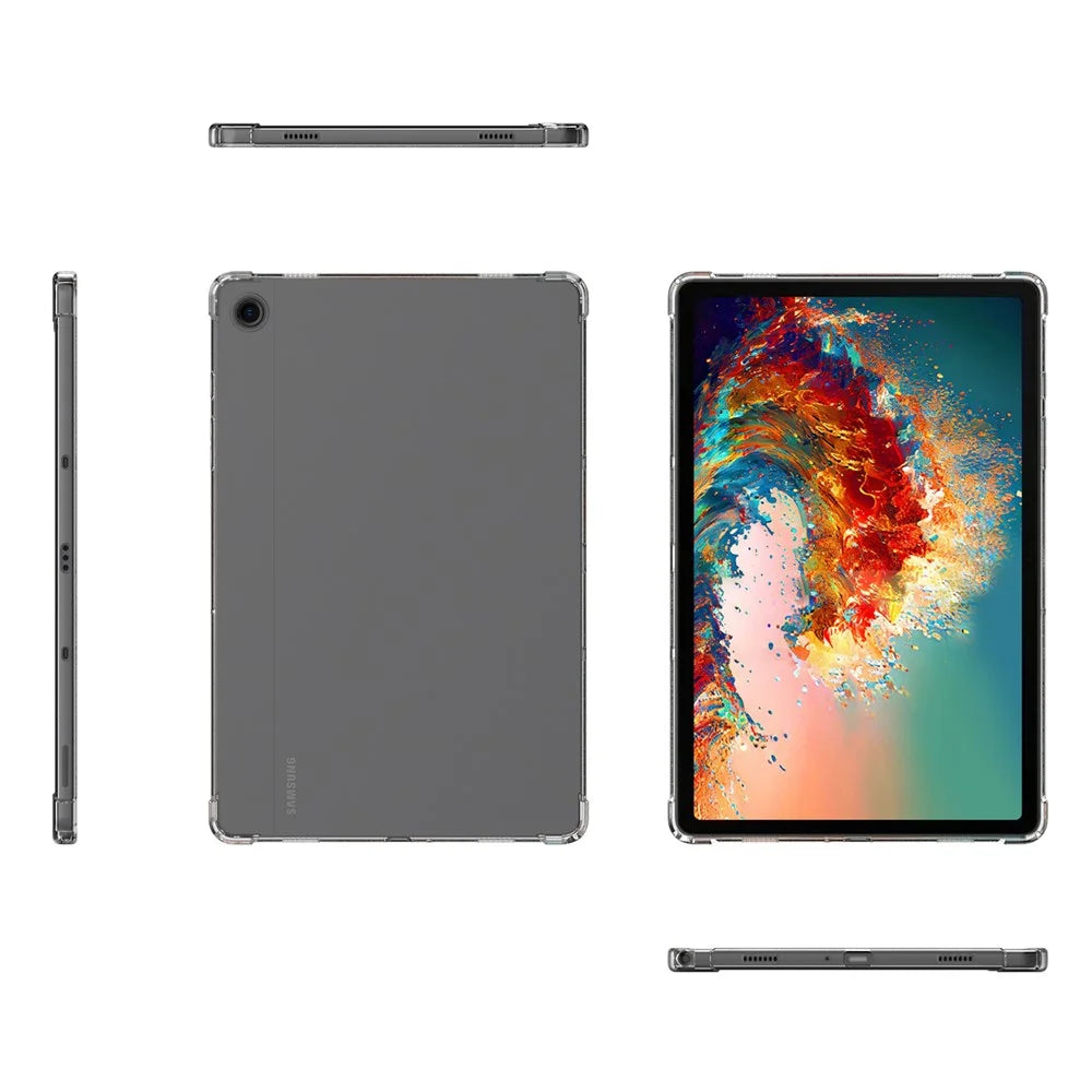 For Samsung Galaxy Tab A9 Transparent Cover Reinforced Corners Anti-drop Shell TPU Tablet Case - 6