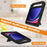 Handle EVA Case for Samsung Galaxy Tab S7 / S8 / S9 , Shockproof Kickstand Tablet Cover - Black - 5
