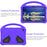 EVA Rugged Shockproof Cover for Samsung Galaxy Tab A11+ / A9+ Protective Handle Kickstand Tablet Case - Purple - 5