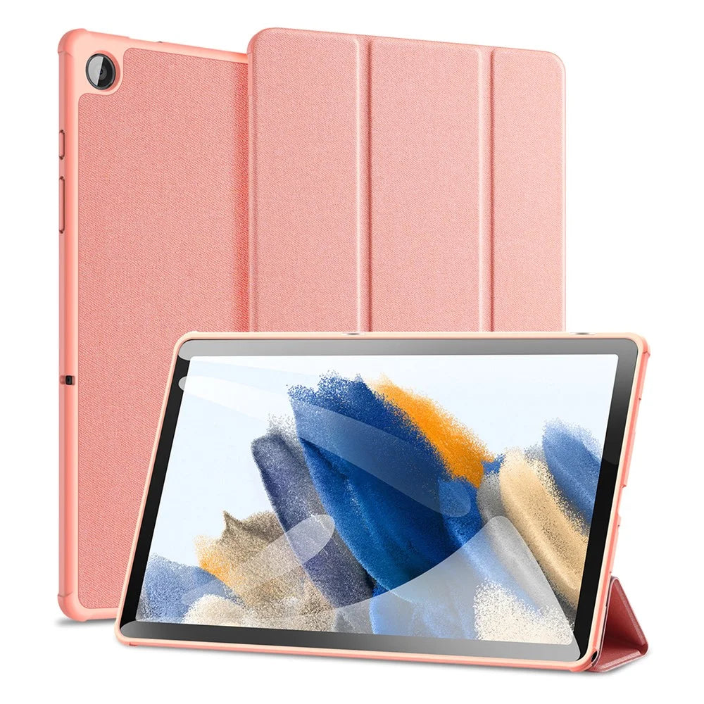 DUX DUCIS Domo Series For Samsung Galaxy Tab A9+ Business Stand Cover PU Leather Smart Sleep Tablet Case - Pink - 1