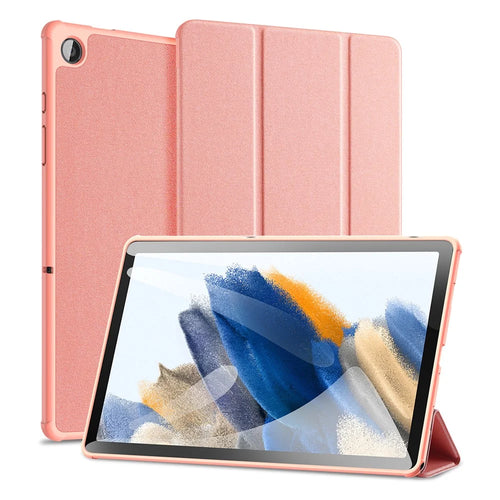 DUX DUCIS Domo Series For Samsung Galaxy Tab A9+ Business Stand Cover PU Leather Smart Sleep Tablet Case - Pink - 1