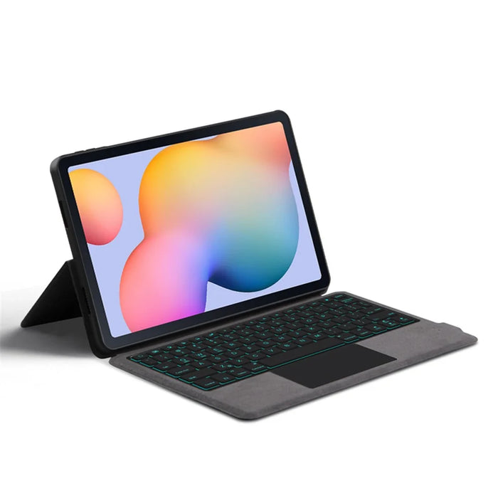 For Samsung Galaxy Tab S6 Lite (2024) / S6 Lite (2022) / S6 Lite (2020) Leather Case + Touchpad Bluetooth-compatible Keyboard with Backlit - 3