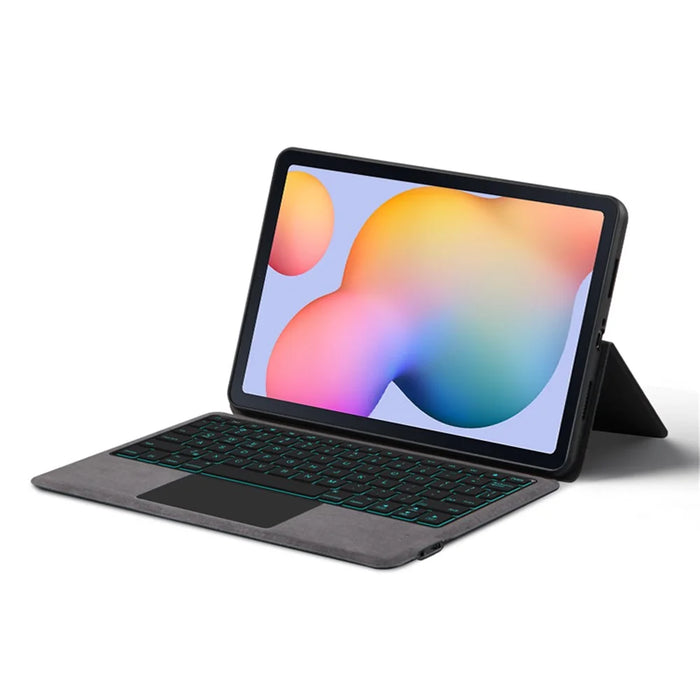 For Samsung Galaxy Tab S6 Lite (2024) / S6 Lite (2022) / S6 Lite (2020) Leather Case + Touchpad Bluetooth-compatible Keyboard with Backlit - 4