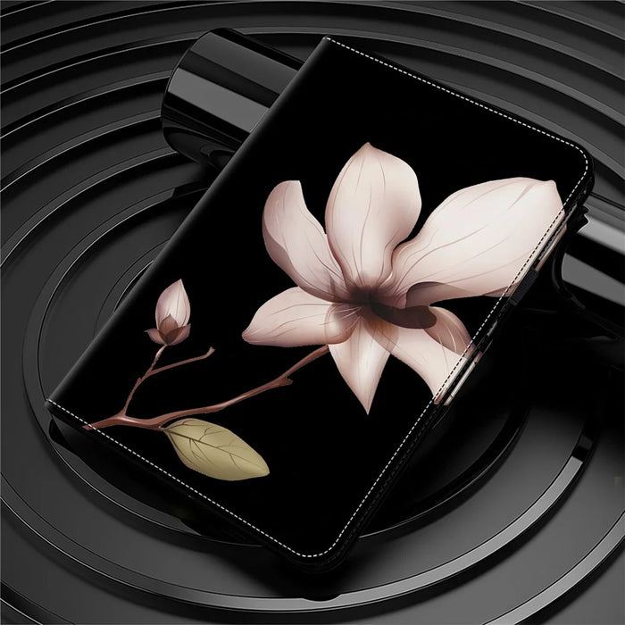 For Samsung Galaxy Tab S10+ / S9+ / S9 FE+ All-Inclusive Protection PU Leather TPU Tablet Stand Case Pattern Printing Cover - Datura Flower - 6