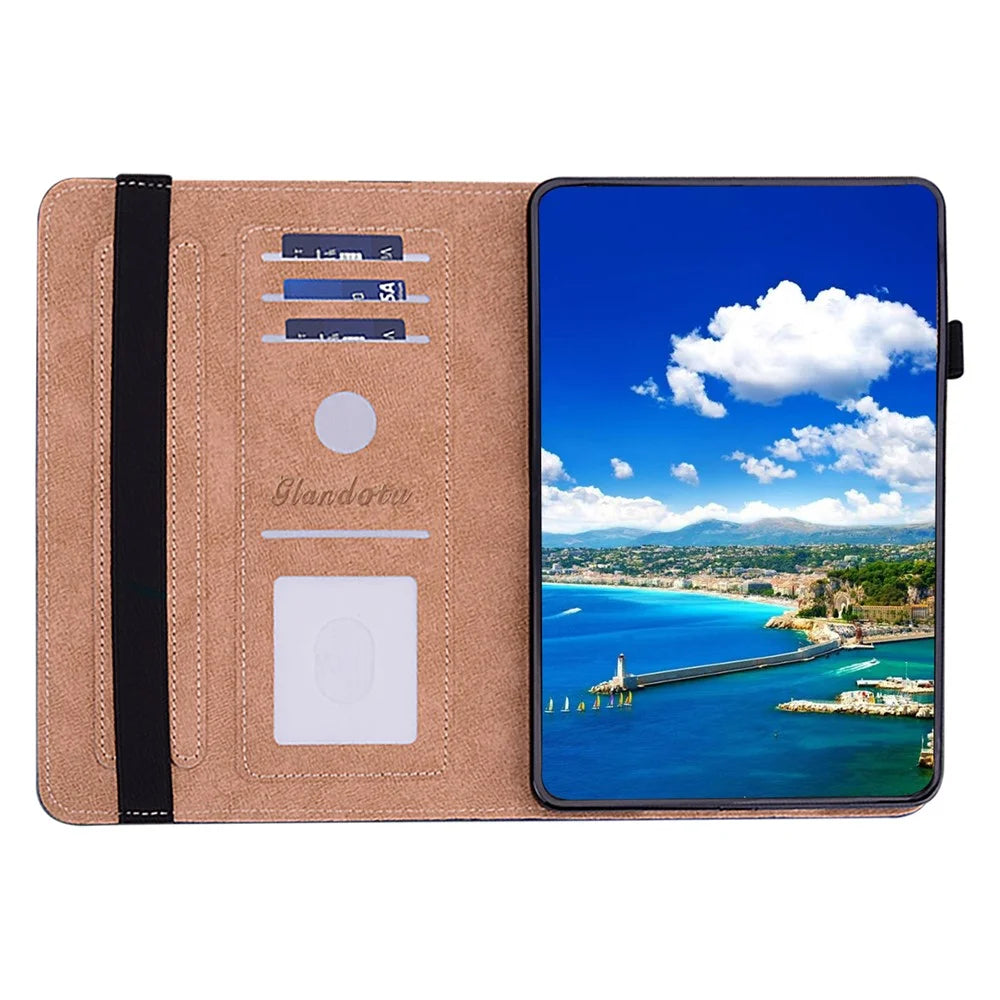 For Samsung Galaxy Tab S10 Lite / S10 FE / S9 FE / S9 PU Leather Tablet Case Pattern Printing Shell Cover Stand - Don't Touch My Phone - 2