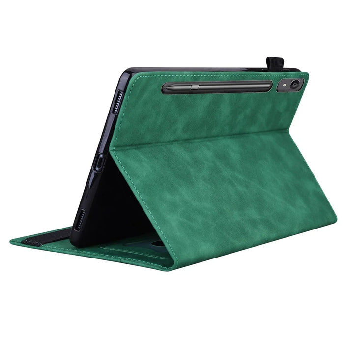 For Lenovo Tab P12 PU Leather Tablet Case Wallet Stand Full Protection Tablet Cover - Green - 4