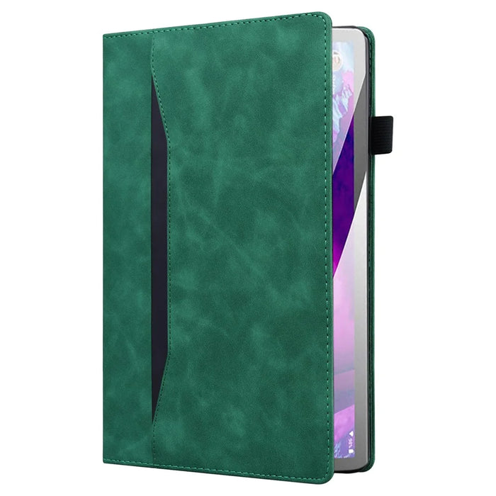 For Lenovo Tab P12 PU Leather Tablet Case Wallet Stand Full Protection Tablet Cover - Green - 7