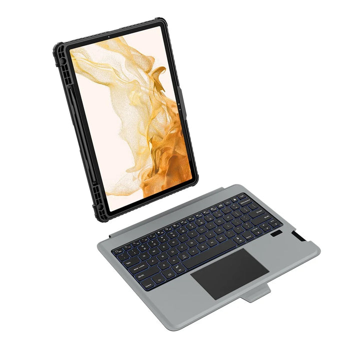 NILLKIN Bumper Backlit Bluetooth-compatible Keyboard Case for Samsung Galaxy Tab S7 FE / Tab S7+ / Tab S8+ Detachable Protective Tablet Cover - 2