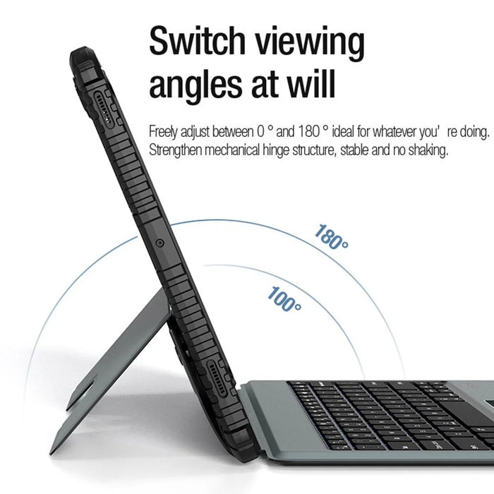 NILLKIN Bumper Backlit Bluetooth-compatible Keyboard Case for Samsung Galaxy Tab S7 FE / Tab S7+ / Tab S8+ Detachable Protective Tablet Cover - 5