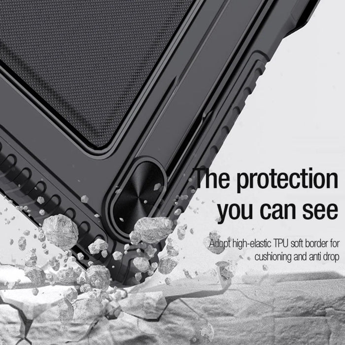 NILLKIN Bumper Backlit Bluetooth-compatible Keyboard Case for Samsung Galaxy Tab S7 FE / Tab S7+ / Tab S8+ Detachable Protective Tablet Cover - 7