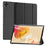 DUX DUCIS Domo Series for Realme Pad 2 PU Leather Tri-fold Stand Cover Auto Wake / Sleep Smart Tablet Case - Black - 1