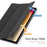 DUX DUCIS Domo Series for Realme Pad 2 PU Leather Tri-fold Stand Cover Auto Wake / Sleep Smart Tablet Case - Black - 7