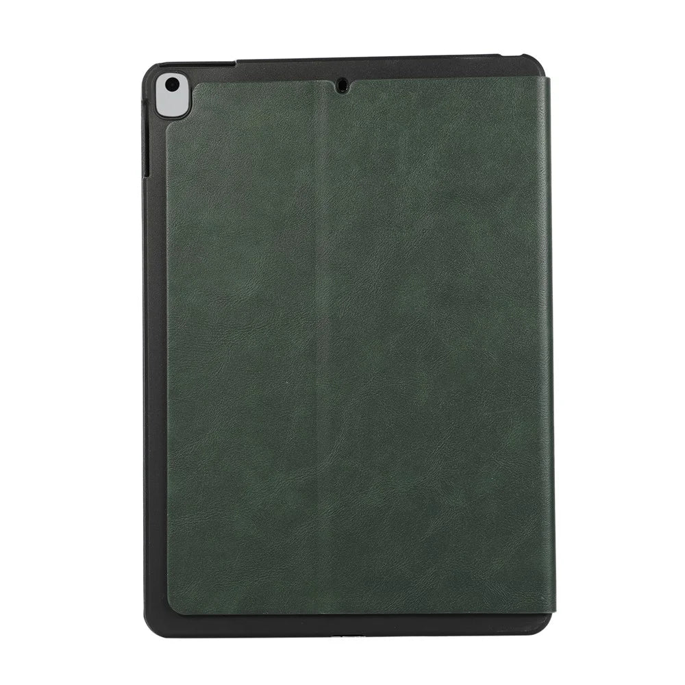 For iPad 10.2 (2021) / (2019) / (2020) PU Leather Flip Cover Anti-Dorp Auto Wake / Sleep Tablet Case with Stand - Green - 6